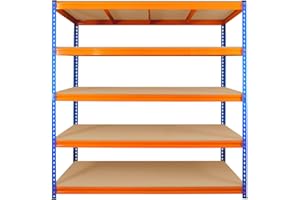 TRADE PRICE DEALS 5 Tier industrial racking warehouse storage shelves shelf units workshop steel garage shelving Unit 350kg Per Shelf (180 x 180 x 60cm)