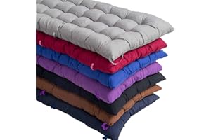 Waigg Kii Cuscino spesso per panca a 2 o 3 posti, per interni da 8 cm, per panca da giardino ed esterni, cuscino rettangolare per panca da pranzo (120 x 40 cm, viola)