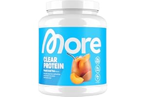 ‎MORE NUTRITION MORE Clear Protein, Peach Iced Tea, 600 g, Protein Drink mit Whey Isolat - made in Germany