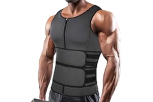 DUROFIT Sweat Sauna Vest Men Workout Tank Top Waist Trainer Compression Sweat Enhancing Vest