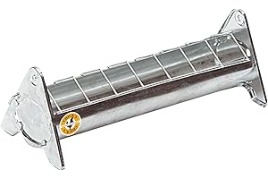 CHICK'A Mangeoire en Acier galvanisé à Grille Mobile 30 cm pour 10 Poussins