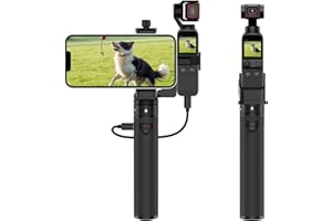 Smatree DJI Osmo Pocket 2 Caricabatterie Power Stick - Ricarica Rapida 5000mAh, Compatibile Con Pocket 1/2, Impugnatura Batteria Con Porta a Vite 1/4" (Versione Migliorata)