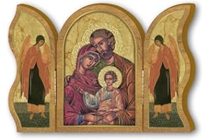 F.LLI BONELLA Fratelli Bonella | Picnic devocional de madera de la Sagrada Familia 6 x 9 cm | Made in Italy