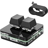BRIMFORD Custom USB-C Programmable Gaming Keyboards Copy Paste 2 Keys with LED Light Hot Swappable Mechanical Keyboard (Black