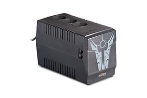 NJOY Paladin 1000 Stabilizzatore di Tensione 1000VA AVR 500W Monofase, Stabilizzazione ± 10%, 3 Uscite Schuko, 500 Watt, Dispositivo di Protezione da Sovratensione e Sottotensione