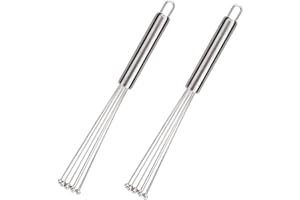 TOYMIS 2pcs 26cm y 30.48cm Batidor De Bolas De Acero Inoxidable Batidor De Huevos Juego De Batidores De Huevo para Cocinar, Mezclar, Batir, Hornear, Revolver