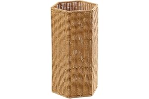Luxylei Rattan Umbrella Stand Umbrella Holder Woven Umbrella Stand Basket Sturdy, Walking Sticks, Canes, Entryway, Mudroom, Office