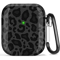 Custodia In Silicone Antiurto Per AirPods Pro 2 – Cover Leopardata Elegante, Con Moschettone E Protezione Completa