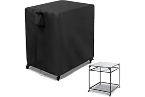 Kingling Cubierta de mesa para horno de pizza al aire libre para mesa grande Ooni, impermeable, cubierta de mesa de preparación para parrilla al aire libre, 82x82x90cm