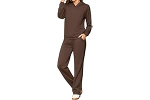 Totatuit Ensemble Jogging Femme Survêtement Chic et Confortable – Tenue de Sport et Détente avec Sweat à Capuche et Pantalon Large
