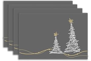 khevga Tischset Weihnachten Stoff 45 x 30 cm 4er Set