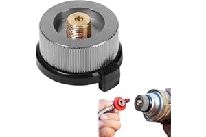 CAISYE Convertitore di Gas, Adattatore per Cartuccia Gas da Campeggio, Convertitore per Fornelli a Gas, Compatibile con Serbatoi Gas Piatto e Lungo, Leggero e Portatile, per Picnic e Attività All'aperto