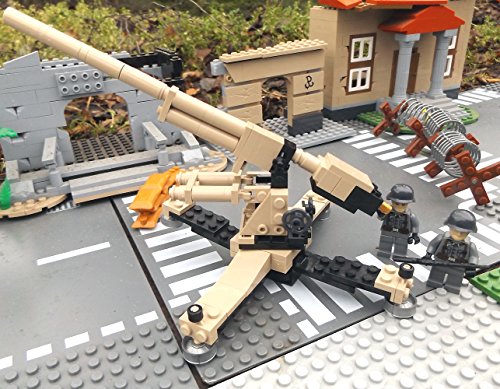 Modbrix 2367- ☠ Deutsche Achtacht Flak Stellung inkl. Custom Elite Wehrmacht Soldaten aus Lego© Teilen ☠ thumbnail