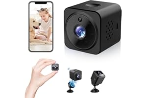 aquota Mini Spy Camera, 1080P HD Hidden Cameras with Night Vision Motion Detection, Wide Angle Wireless WiFi Indoor Camera with Stand for Home Security, Small Nanny Cam with Mobile App Control