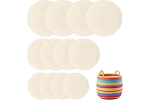 JIUJUDA9 12 PcsCrochet Bag Base for Crochet Wooden Basket Bottoms for Crocheting, 10/15/20cm Natural Wooden Crochet Basket Base, Circle Blank Wood Bases for DIY Christmas Baskets Craft Weaving Supplies