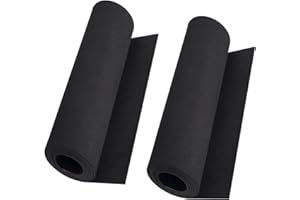 MEARCOOH 2-Pack 3mm EVA Foam, Black EVA Foam Cosplay, Premium EVA Foam Sheets, 13.9" x 59" High Density 86kg/m3 EVA Foam Roll for Cosplay Costume, Crafts, DIY Projects