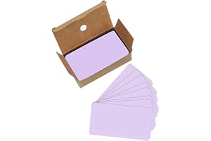 Leliafleury 100Pcs Blank Business Cards Purple Message Cards Blank Flash Cards Craft Words Cards for Learning, Study, DIY, Memory Note