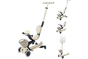 Globber - GO•UP Baby 360 Lights - Trottinette évolutive 3 Roues avec siège et Dossier, pour Les Enfants de 15 Mois à 6 Ans