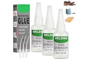 Flintronic 3 Stück Sekundenkleber Extra Stark, 50g Mächtiger Universalkleber, Schweißen Hochfester Ölkleber, Universal Wasserdichter Superkleber, Super Kleber, für Kunststoff Metall Keramik Leder Harz