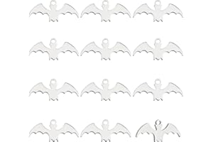 DICOSMETIC 20 pz Ciondolo Pipistrello In Acciaio Inossidabile Stile Halloween Ciondolo Pipistrello Vampiro Volante Ciondolo Ciondolo Pipistrello Gotico per Bracciale Collana Orecchini Fare
