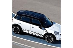 MODIFYCAR Bandes Latérales Compatible con MINI cooper-cuadros Noir Union Jack Countryman One S