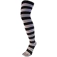 TOETOE - Women Essential/Everyday Stretchy Over-Knee Soft Cotton Seamless Plain/Stripy Toe Socks, Hygienic, Breathable