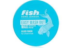 FISH Original Fish Easy Wash Out Shape Defining Hair, Mens Hair Styling Product Suitable for Short & Medium Length Hair. Stylist & Barber Used, Medium Hold, Gloss Finish