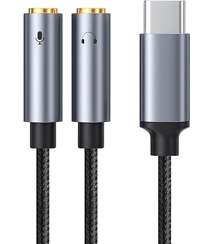Adattatore USB C A Doppio Jack 3.5 Mm - Splitter Per Cuffie, Condivisione Audio, Con Controllo Volume E Microfono