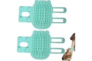 WEYSHHT Pet Tickling Artifact, 2pcs Artifact de Chatouillement, Brosse de Coin Pour Chat, Artefact de Chatouillement pour Animaux de Compagnie, Self Groomer Brosse Massage Chat, Autonettoyante
