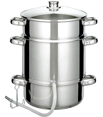 WMF Vruchtenpers, doorsnede 25 centimeter, ongeveer 7 liter, Cromargan WMF Vruchtenpers, doorsnede 25 centimeter, ongeveer 7 liter, Cromargan