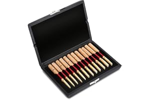 TOPINCN Estuche de Madera para Cañas Oboe Estuche para Almacenamiento de Cañas Estuche para Cañas de Madera Oboe Estuche para Cañas para Oboe Caja de Madera Y Cuero PU Accesorio para Oboe Exquisito