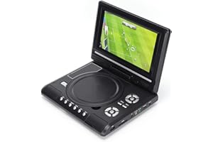 Zunate Lecteur DVD Portable, Lecteur DVD HD 6,8 Pouces/8,5 Pouces avec Petit Lecteur TV, Prend en Charge Le Lecteur DVD Mobile Pivotant à 270 Degrés avec Télécommande USB, pour(LMD-750 UE)