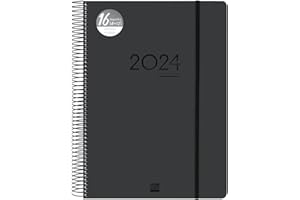 Finocam - Agenda Ikon 16 Meses 2023 2024 1 Día Página Septiembre 2023 - Diciembre 2024 (16 meses) Negro Internacional