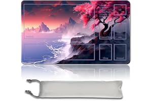 MPLR BOARD GAME Board Game MTG Playmat + Free Waterproof Bag, Stitched Edges, Smooth Rubber Surface, MTG PlayMat with Zones (An Original ANCESTRAL MASK Playmat) (MTG (9))