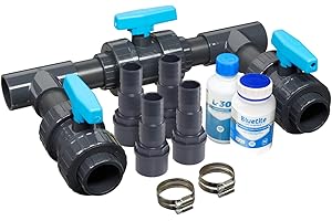 LionFlex Bypass Set Deluxe | Pool Schwimmbad Wärmepumpe Poolheizung Solaranlage | Präzise Regulierung des Wasserdurchflusses | Effiziente Pool-Optimierung