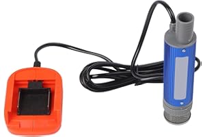 MeevrgR 12V/18V Cordless Transfer Pump – 60L/min High Flow for Diesel/Oil/Water for DEWALT 18V Batteries Portable Aluminum Alloy Design