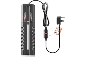 PYPABL 400W Double Tube Aquarium Heater, Adjustable Aquarium Heater with Protective Cover, Sturdy Fish Tank Heater with External Protective Cover, for 150-400L Fresh Water/Saltwater Tank