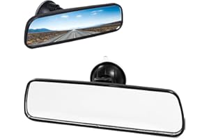 SHUXIA Rear View Mirror for Driving Test,Driving Instructor Test for Examiner,Universal Car Inside Mirrors,Instructor Learner Examiner Mirror with Suction Cup for Passenger Learner,200 * 60mm