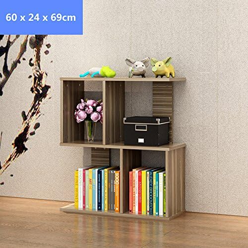 Blueidea® Two-Layer Shelf Walnut Wooden Bookshelf Log Style Shoe Shelf Free Combination For Children Students / Fashion Decoration For House Home