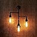 Produktbild Sanyi Weinlese-Wasser-Rohr-Wand-helle Befestigung Industrielle Messing 3-helle Wand-Sconce Edison-Lampe Retro- Metallwand-Licht Retro- Decke-Pedant-helle Befestigung Retro- Wand-Lampe Hoch: 42 Cm