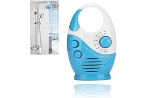 Zunate AM/FM-Radio, Multifunktionales Tragbares Dusche-Badezimmer-hängendes Musikradio Eingebauter Lautsprecher Täglich Wasserdicht Lauter und Klarer Klang
