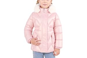 SEAUR Abrigo de invierno para niños y niñas, chaqueta de invierno, abrigo de forro polar, chaqueta gruesa con forro polar, parka para exteriores con capucha extraíble, 3-9 años