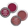 Love Earth Lip Tint & Cheek Tint Multipot Combo (Ruby Pink & Raspberry Pink) with Richness of Jojoba Oil and Vitamin E for Lips, Eyelids and Cheeks