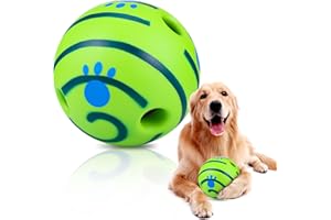 JIZZU Interaktywna Piłka dla Psa - Niezniszczalna, Piszcząca Zabawka