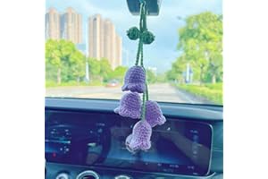 JIRENSH Car Decorations Car Hanging Accessories Cute Car Accessories,Car Accessories For Women,Handmade Knitted Rear View Mirror Pendant Ornament,For Car Ornaments(Five colors to choose from)