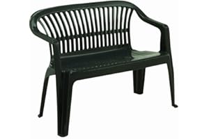 IPAE-PROGARDEN PROGARDEN Banco JARDÍN con Brazos Diva Verde PANCHINA Resina Diva Verde PROGARDEN