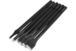 HZTYYIER Punzoni per pelle in metallo, set di 6 pezzi con punzonatura dritta 3mm/5mm/6mm/8mm/10mm/12mm for lavorazione artigianale fai-da-te