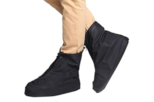 Sepikvin de Chaussure imperméAble à l'eau réutilisable imperméables Couverture Haute Tube épaississement la Fond Cyclisme RandonnéES Pluie Couvre Chaussures Légères