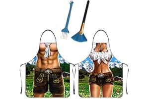 Anzhee Sexy BBQ Apron Creative Cooking Apron Kitchen Apron Barbecue Apron Funny Motif Apron Bib Apron for Men Women Party Costume Funny Apron for Friend Women Men Novelty Funny Apron Gift