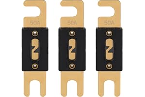 VEXUNGA ANL Fusibili Auto 50A 32V Fusibile Stereo 50 Amp 32Volt per Sistema Audio e Video Autoveicoli (Confezione da 3 Pezzi)
